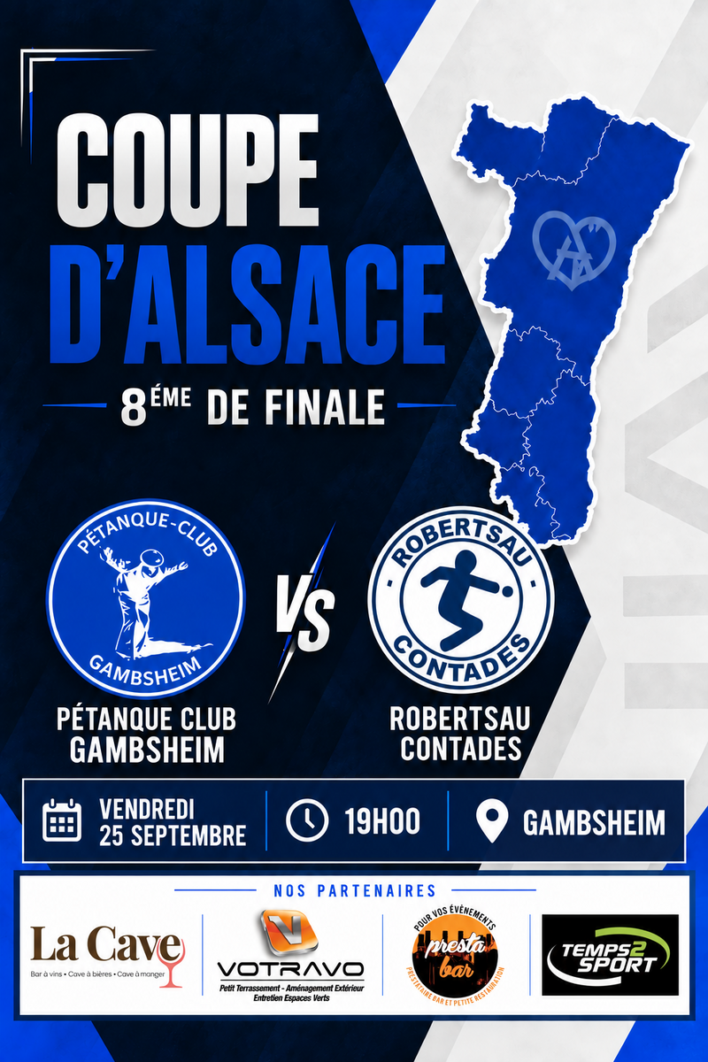 8eme de finale Coupe d'Alsace