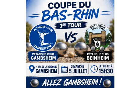 COUPE DU BAS RHIN