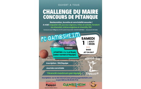 CHALLENGE DU MAIRE